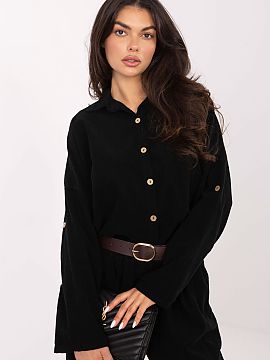 long sleeve shirt Italy Moda  Stylish women\'s shirt with a casual character, perfect for everyday wear. Made of soft to the touch corduroy material with a dominant polye
