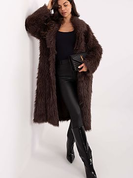 Coat Factory Price  The long women\'s fur coat is a combination of elegance and comfort in a classic, smooth edition. Made of high-quality polyester, it will be
