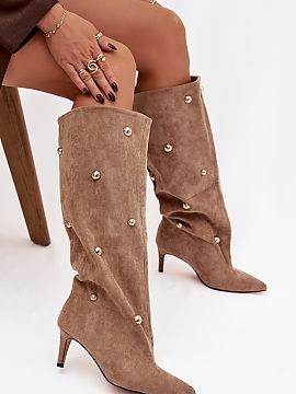Heeled boots Step in style  Women\'s boots made of eco suede. Slim heel and pointed toes beautifully slim the silhouette, emphasizing the feminine character of the foot