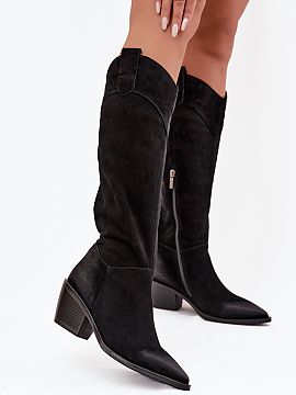 Heeled boots Step in style  Women\'s cowboy-style boots from the Artiker brand are a proposal for women who appreciate a fashionable look combined with comfort. Made of