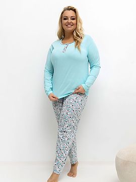 Plus Size Pajamas Forever Pink  Women\'s plus size pajamas created with comfort and style in mind. Made of dominant cotton, it provides breathability, softness, and perfect