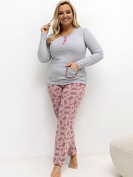 Plus Size Pajamas Forever Pink  Women\'s plus size pajamas are a comfortable, two-piece set created with full comfort and feminine style in mind. The set includes a long-sl