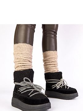 Snow boots Solea  Get ready for winter days with black lace-up snow boots with fur lining Sienna from the renowned brand Gemre. These stylish women\'s snow bo