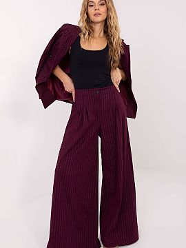 Women trousers Rue Paris  Stylish women\'s palazzo-style trousers are an excellent choice for everyday wear, work, and formal occasions when elegance and modern form 