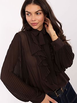 long sleeve shirt Italy Moda  Stylish and feminine women\'s shirt, which will work perfectly both for everyday wear, for work, and for special occasions. Made of high-qua