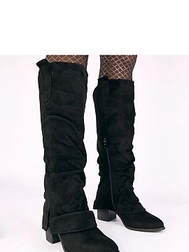 Heeled boots Solea  Elegant boots with a turned-down shaft are a stylish proposal for women who love a combination of classics and modern details. Made of soft,