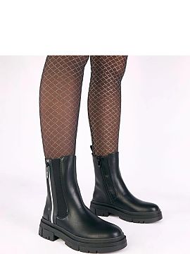 Botki Solea  Stylish ankle boots with a decorative zipper on the outer side are a proposal for women who appreciate a classic style with a subtle, fashio