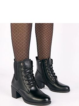 Heeled boots Solea  Boots with elastic insert and lacing are the perfect combination of comfort, style, and functionality. Made of high-quality eco-leather, the