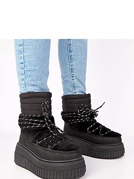 Snow boots Solea  Lace-up snow boots with fur are the perfect footwear for winter days, combining comfort, warmth, and trendy design. Made of high-quality syn