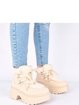 Snow boots Solea  Snow boots with fur lining, tied on a high platform, are the perfect footwear for winter days, combining style, comfort, and warmth. Made of