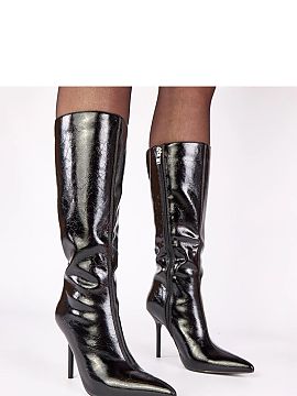 Heeled boots Solea  Patent leather boots are an elegant and striking proposition for women who love bold accessories and classic femininity. Made of high-qualit