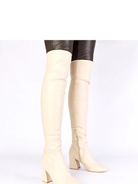 Heeled boots Solea  Discover extraordinary elegance and comfort with beige knee-high pole boots Louna from the Gemre brand. These stylish pole boots are a perfe