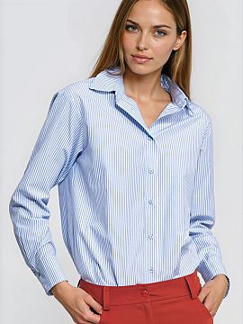 long sleeve shirt Nife  A delicate shirt with a striped collar is the perfect complement to a softoffice style outfit. Pleasant to the touch material, made of 60% c