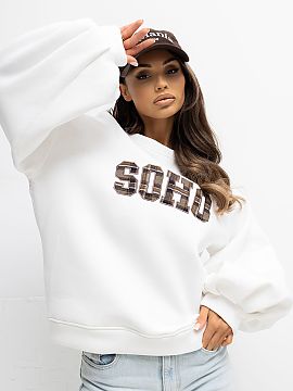 Sweatshirt Rue Paris  Stylish women\'s sweatshirt with a casual character, perfect for everyday, comfortable stylizations. Made of a soft blend of cotton with ela