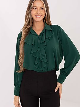 long sleeve shirt Factory Price  Elegant classic women\'s shirt, perfect for everyday wear, work, and special occasions. Made of high-quality polyester, which ensures durabi