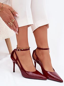 High heels Step in style  Women\'s high heels made of patent eco-leather are a stylish and elegant accent that will work both during evening outings and special occas
