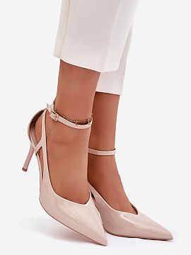 High heels Step in style  Women\'s high heels made of patent eco leather are a stylish and elegant accent that will work well for evening outings and special occasion