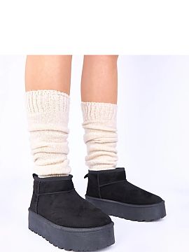 Snow boots Solea  Black snow boots on a fur-lined platform Mouna by Gemre are the perfect choice for women who want to combine a fashionable look with maximum
