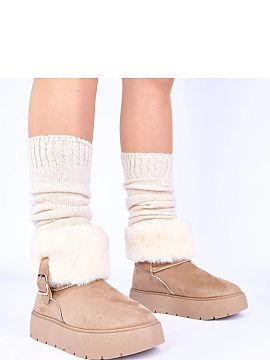 Snow boots Solea  Discover the unique comfort and style offered by dark beige snow boots with Krissy fur. This is a proposal for women who appreciate the comb