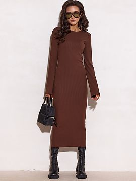 day dress Roco Fashion  Knit dress with a slim, fitted cut combines simplicity and subtle elegance for everyday wear. Made in Poland from exceptionally soft knitwea