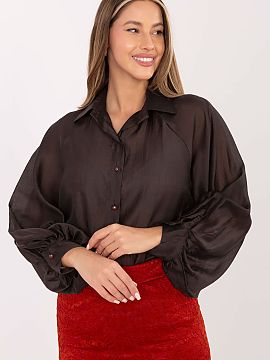 long sleeve shirt Factory Price  This elegant, slightly transparent women\'s shirt is a stylish proposal with a classic cut, perfect for everyday wear, work, and more formal