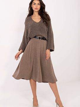 Skirt Rue Paris  Stylish and feminine flared knit skirt, perfect for everyday wear, work, and more elegant occasions. Made of a blend of polyester and elasta
