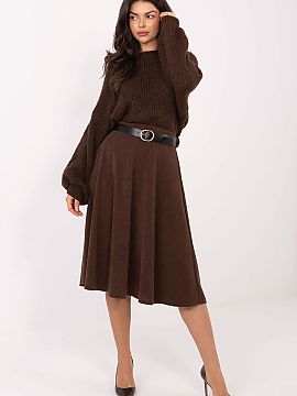 Skirt Rue Paris  Stylish and feminine flared knit skirt, perfect for everyday wear, work, and more elegant occasions. Made of a blend of polyester and elasta