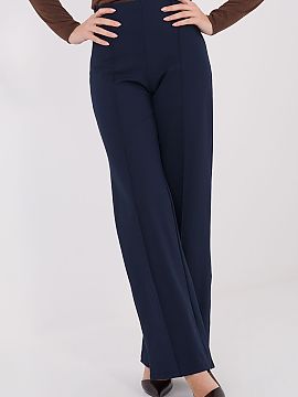 Women trousers Rue Paris  Modern and comfortable women\'s wide leg trousers, perfect for everyday and office styling. Made of a blend of viscose, elastane, and nylon,