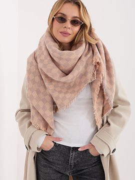 Sal AT  Scarf made of high-quality blend of viscose and wool delights with a pleasant to the touch structure and elegant finish. Its geometric, domi