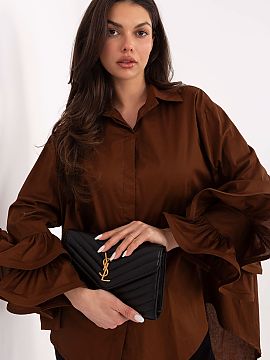long sleeve shirt Italy Moda  An elegant women\'s shirt with a classic cut is a unique combination of style and comfort. Made of high-quality cotton, it provides breathab