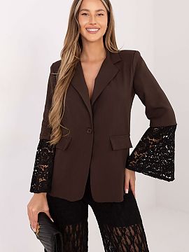 Jacket Italy Moda  An elegant women\'s blazer with a smooth finish is a stylish proposal that will work perfectly for formal occasions as well as evening outin