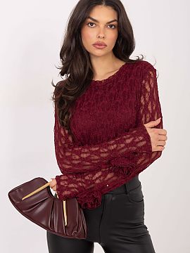 Lace blouse Italy Moda  Elegant, fitted lace blouse is a unique model that combines femininity, subtle elegance, and striking details. Made of high-quality viscose 