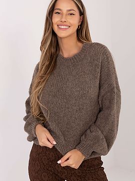Jumper Italy Moda  Stylish women\'s sweater with a casual character is the perfect choice for everyday wear. Made of a soft blend of acrylic, wool, viscose, an