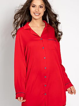 Nightshirt Momenti Per Me  This elegant nightgown is a combination of comfort and feminine charm. The V neckline gives it subtlety, and the elegant trims (piping) add 