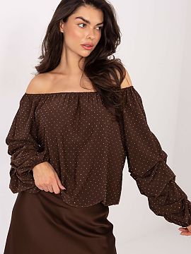 Blouse Italy Moda  An elegant women\'s blouse is a striking proposition for formal occasions and parties. Made of high-quality viscose, it is light, pleasant t