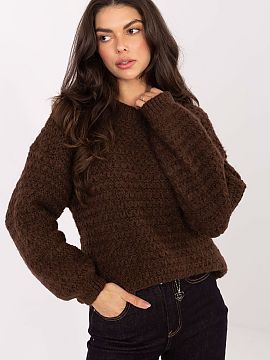Jumper Italy Moda  Stylish women\'s sweater with a waffle weave is an ideal proposition for everyday wear. Its casual character makes it perfect for daily occa