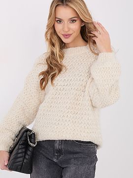 Jumper Italy Moda  Stylish women\'s sweater with a waffle weave is the perfect choice for everyday wear. Its casual character makes it perfect for everyday occ