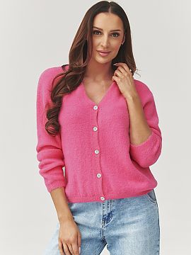 Cardigan Makadamia  Stylish and feminine women\'s cardigan buttoned up, which combines comfort and timeless elegance. The model is made of soft and pleasant to 