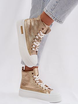 Sneakers Step in style  Women\'s sneakers on a massive platform are a fashionable proposal for lovers of a bold style. The thick sole gives the footwear a modern ch