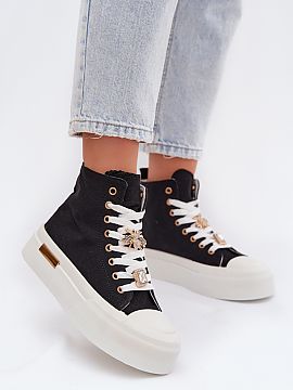 Sneakers Step in style  Women\'s sneakers on a massive platform are a fashionable proposition for lovers of a bold style. The thick sole gives the footwear a modern
