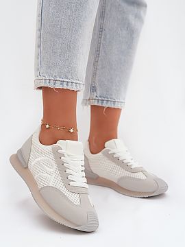 Sport Shoes Step in style  Women\'s sports shoes made of a combination of eco-leather and textile material are a comfortable and versatile option for everyday wear. Th