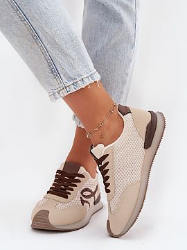 Sport Shoes Step in style  Women\'s sports shoes made of a combination of eco-leather and textile material are a comfortable and versatile option for everyday wear. Th