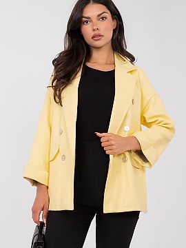 Jacket Rue Paris  Stylish women\'s blazer made of eco-leather is a fashionable proposition for casual and office stylizations. Made of high-quality material c