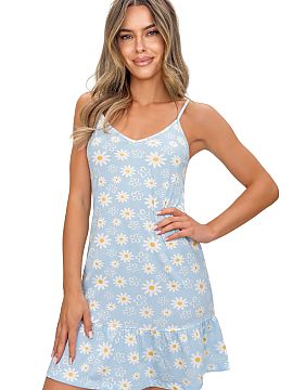 Nightshirt Donna  Light and feminine nightshirt designed with comfort and freedom in mind during sleep. A model with thin straps and a loose, comfortable cut 