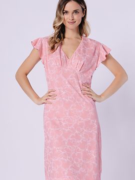 Nightshirt M-Max  This nightgown is the perfect choice for women who appreciate comfort and simple elegance. The V-neck subtly emphasizes the silhouette, whil
