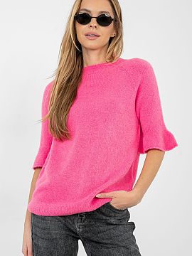 Jumper Italy Moda  Casual women\'s sweater is a stylish and comfortable option for everyday wear and work. Made of a pleasant to the touch blend of acrylic, po