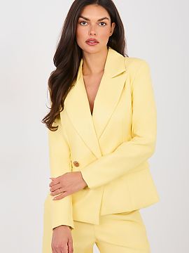 Jacket Italy Moda  Stylish women\'s blazer made of eco leather is a modern proposal for everyday styling and work. Made of high-quality material combining visc