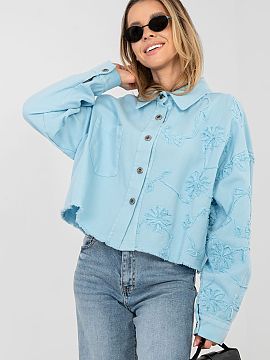 Denim jacket Rue Paris  Stylish women\'s denim jacket in a casual edition, perfect for everyday wear. Made of high-quality cotton, it provides comfort and a univers