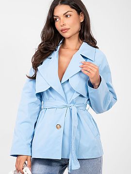 Coat Rue Paris  Stylish women\'s trench coat in a casual edition, perfect for everyday outings and work. A transitional model that will work well in the aut