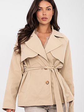 Coat Rue Paris  Stylish women\'s trench coat in a casual version, perfect for everyday outings and work. A transitional model that will work in the fall, wi